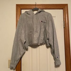 women’s cropped champion hoodie